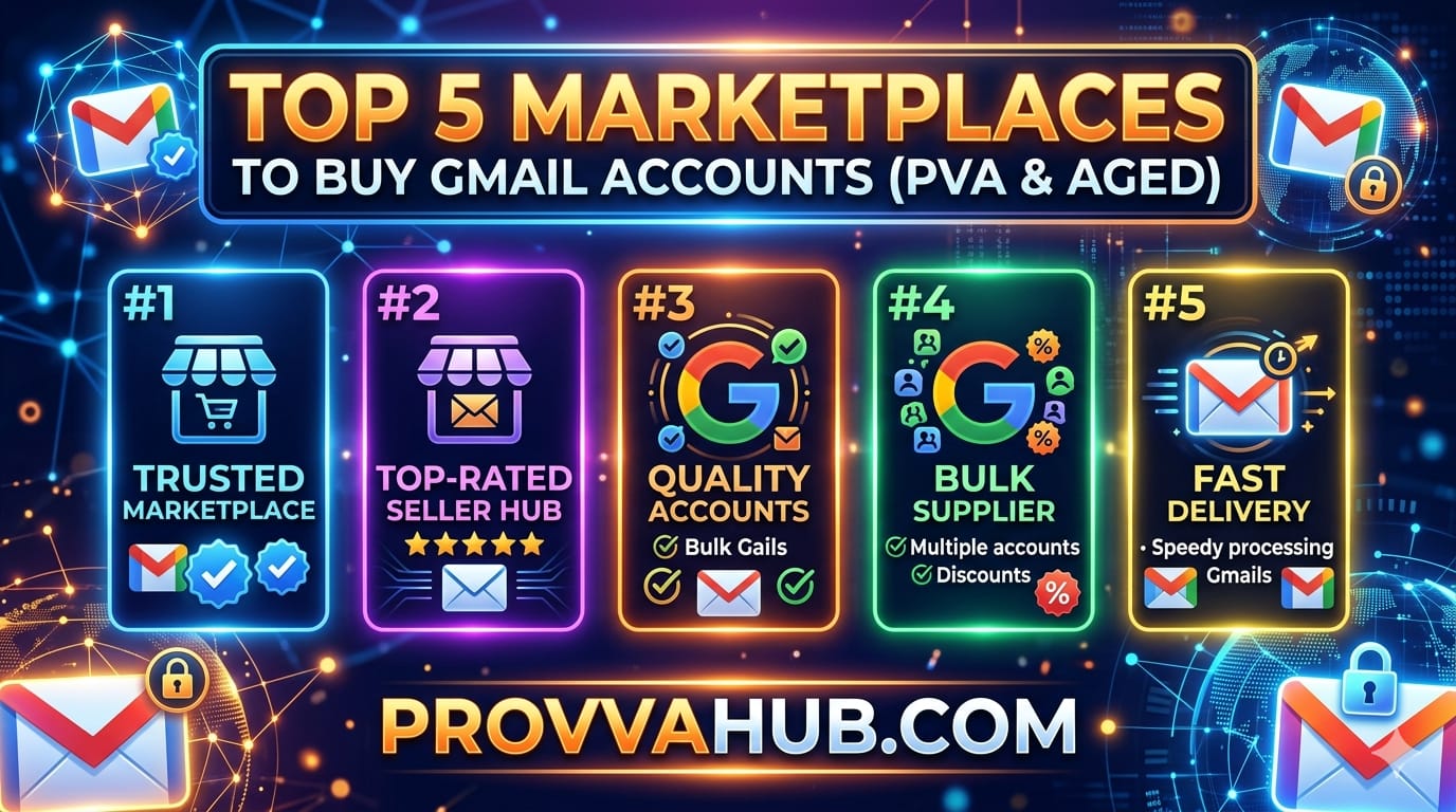 Top 5 Marketplaces to Buy Gmail Accounts PVA & Aged)