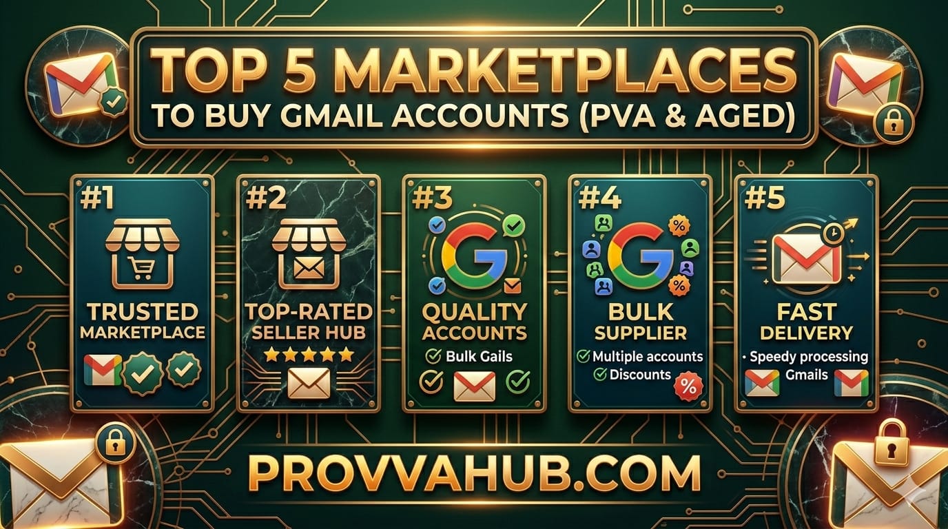 Top 5 Marketplaces to Buy Gmail Accounts PVA & Aged)